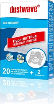 Dustwave 20x PREMIUM-Staubsaugerbeutel (Megapack) für Siemens VZ123GALL PowerProtect Type G /