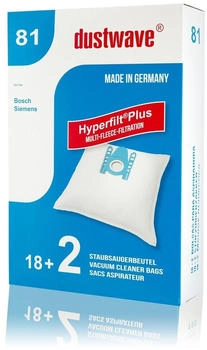 Dustwave 20 Staubsaugerbeutel passend für Siemens - VBBS616V00 + inkl. Micro-Filter