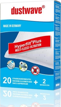 Dustwave 20 Staubfilterbeutel passend für Bestmatic - VE-120990 + inkl. Microfilter