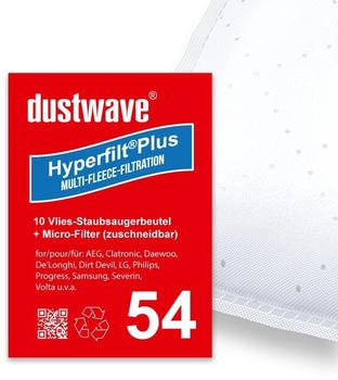 Dustwave 10 Staubsaugerbeutel | Staubbeutel passend für Severin - SB7218 S Power / Severin - SB7219 / QUIGG – 5390