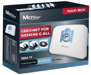 McFilter Staubsaugerbeutel 16 passend für Siemens VZ41FGALL Q5.0