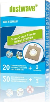 Dustwave 20 Staubsaugerbeutel + 2 Filter passend für AEG Smart 450, 460, 470, 485, 487 Größe 51