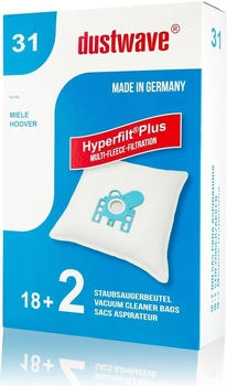 Dustwave Megapack - 20 Staubsaugerbeutel passend für Miele - S 4 - S 4241 / S4241 von Markenstaubbeutel - + inkl. Microfilter