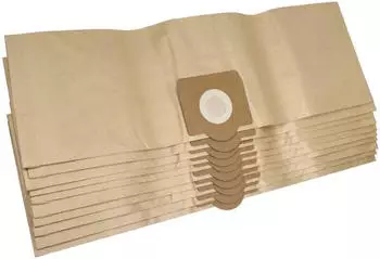 vhbw 10x Staubbeutel kompatibel mit Quigg NTS 1000 Staubsauger - 20 l Füllvolumen 45cm x 20cm braun