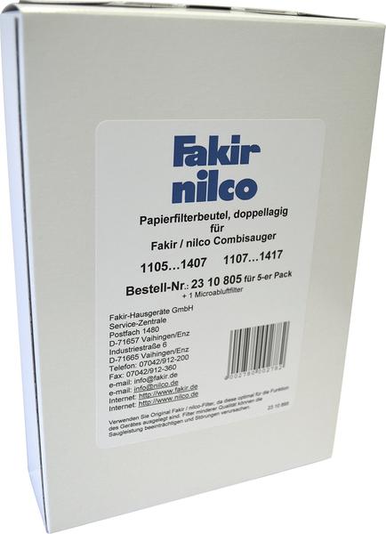 Nilco Fakir Combisauger 1107 Papierfilter Pack A 5