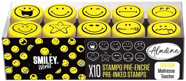 ALADINE 03626 Stampo Easy Smiley Stempelset, schwarz, gelb