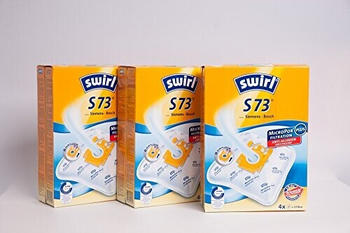 Swirl 3 Pakete Staubsaugerbeutel S73 / S 73 MicroPor Plus AirSpace f&uuml;r Siemens / Bosch Typ: GXXL