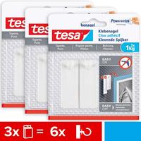 TESA 77773-00500-01, tesa Klebenagel f&uuml;r Tapeten & Putz - 1 kg Tragkraft - 3er-Pack
