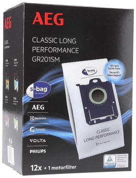 Electrolux Gr201SM s-bag® Classic Long Performance 9001688242 Filterbeutel für Bodenstaubsauger 12Stk + Filter