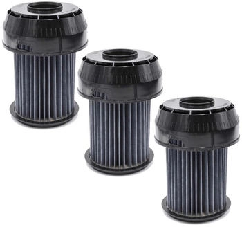 vhbw 3x Faltenfilter kompatibel mit Bosch BGS 61430 CH/03 ROXX X, 61430 CH/04 ROXX X, 61430 CH/02 ROXX XSchwarz