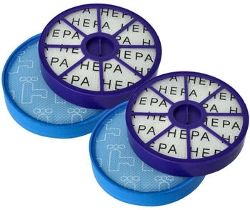 vhbw Filter-Set kompatibel mit Dyson DC20, DC21, DC19, DC29 Staubsauger - 4x Filter (Vormotor-Filter, HEPA-Nachmotor-Filter)