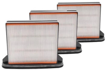 vhbw 3x Staubsaugerfilter kompatibel mit Eibenstock DSS 35 M, DSS 35 ip, DSS 35M iP Staubsauger HEPA-Faltenfilter-Nassfilter Schwarz Grau Weiß