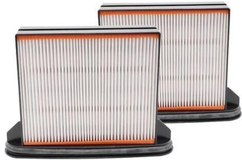 vhbw 2x Staubsaugerfilter kompatibel mit Stier ABS 35M Premium Staubsauger HEPA-Faltenfilter-Nassfilter Schwarz Grau Weiß