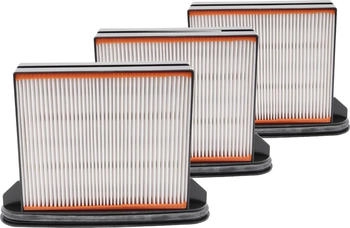 vhbw 3x Staubsaugerfilter kompatibel mit Hitachi Hikoki RP500YDM Staubsauger HEPA-Faltenfilter-Nassfilter Schwarz Grau Weiß
