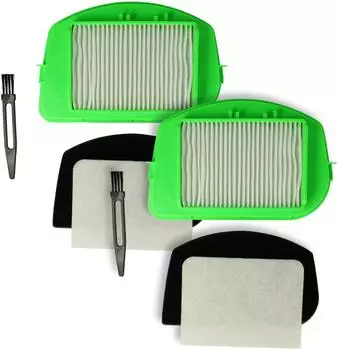 vhbw 8-tlg. Filter + Pinsel Set kompatibel mit Rowenta City Space Cyclonic RO2727EA4Q0, RO2759EA4Q0, RO2712EA4Q0, RO2715EA4Q0 Staubsauger