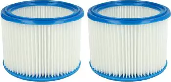 vhbw Filterset 2x Faltenfilter kompatibel mit Nilfisk IVB 3, IVB 7X ATEX Z22, VL200 Nass- und Trockensauger Filter, Patronenfilter