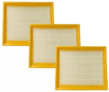 vhbw 3x Staubsaugerfilter kompatibel mit Protool Festool VCP 480 E-M AC, 360 E-M, 480 E-L AC, 480 AC Staubsauger HEPA-Filter Gelb Weiß
