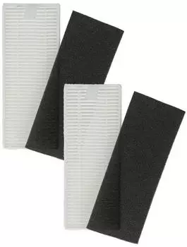 vhbw Filter-Set kompatibel mit Rowenta X-plorer Serie 45 Aqua RR8275WH, RR8277 Saugroboter 4X Ersatz-Filter (Filter, Schaumstoff-Filter)