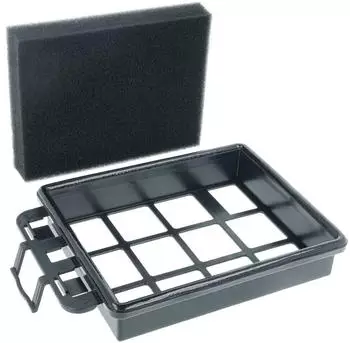 vhbw Staubsaugerfilter Ersatz für Nilfisk 128389393 Filter für Staubsauger Schaumstofffilter Schwarz