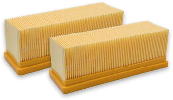 vhbw 2x Flachfaltenfilter Filter Mehrzwecksauger Kärcher 2501, 2501 TE, 2601, 2601 plus, 2701, 2701TE, 2801, 2801 plus, 3001, 3001 hot wie 6.414-498.0