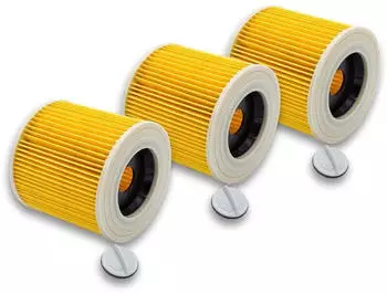 vhbw 3x Patronen Filter kompatibel mit Kärcher WD 1, WD 3.200, WD 3.300 M, WD 3.500 P für 6.414-552.0.