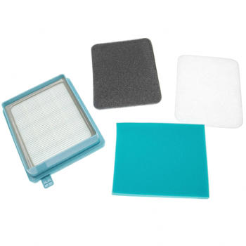 vhbw Filterset passend für Philips PowerPro Compact FC8473/01, FC8474, FC8474/01, FC8475, FC8476, FC8477 Staubsauger, EPA-/Motoreinlass-/Abluftfilter