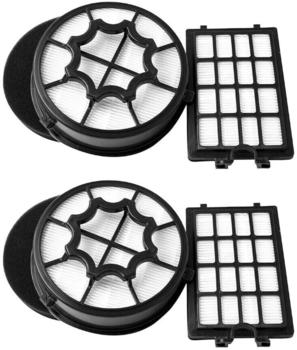 TradeShop 2x Trade-Shop Filter-Set Staubsaugerfilter (Vormotorfilter, HEPA-Filter, Abluftfilter) Ersatz für Electrolux EF112B 9001683052 AEG AEF112 9001680249