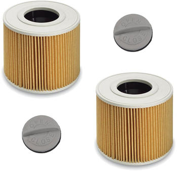 TradeShop 2x Patronen-Filter inkl. Verschlussschraube für Kärcher 6.414-789 6.414-789.0 NT 27/1 ME Professional NT 48/1 TE Professional NT 27/1 ME 1.428-101.0 NT 27/1 ME Professional 1.428-106.0