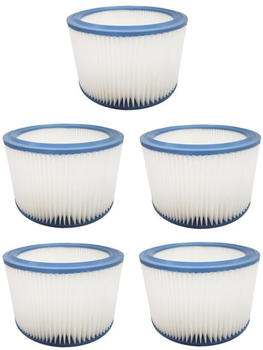 TradeShop 5x Patronen-Filter / Zylinderfilter / Lamellenfilter für Protool VCP 10 E VCP 260 E-M (bis Baujahr 2010) 625324 630506 IPC/Soteco NRG 1/30 TC Cleaner