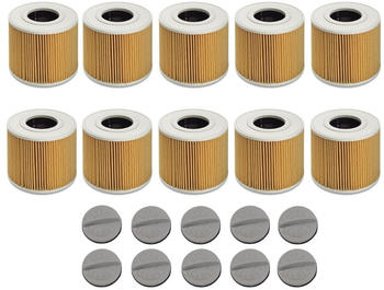 TradeShop 10x Trade-Shop Patronen-Filter inkl. Verschlussschraube für Kärcher NT 48/1 1.428-601.0 NT 48/1 TE 1.428-608.0 NT 48/1 Professional 1.428-611.0