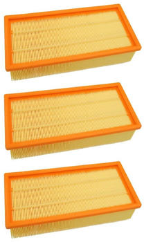TradeShop 3x Trade-Shop Flachfilter Ersatz Lamellen-Filter für Kärcher NT 65/2 Eco NT 65/2 Eco Tc NT 72/2 Eco Tc NT 75/2 Ap Me Tc Hilti VC 60-U