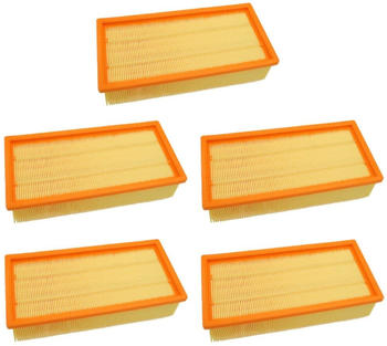 TradeShop 5x Trade-Shop Flachfilter Ersatz Lamellen-Filter für Kärcher NT 65/2 Eco NT 65/2 Eco Tc NT 72/2 Eco Tc NT 75/2 Ap Me Tc Hilti VC 60-U