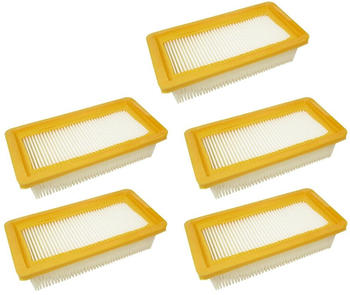 TradeShop 5x Trade-Shop Flachfaltenfilter Lamellenfilter HEPA-Filter Ersatz für Kärcher AD 3.200 CH AD 3.200 CN AD 3.200 EU-I AD 3.200 EU-II AD 4 Premium
