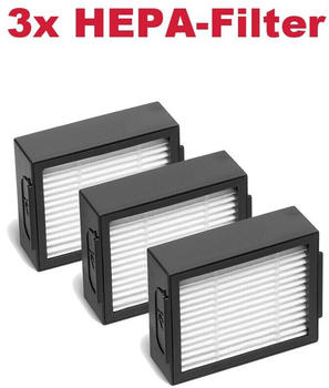 TradeShop 3x HEPA-Filter Luftfilter Pollenfilter Hygiene-Fein-Filter Allergikerfilter für iRobot Roomba i7 / i7+ / E5 / E6 / E7 Saugroboter