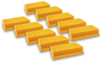 vhbw 10x Flachfaltenfilter Filter Staubsauger Flex S-36, S-47, S36, S47, VCE 35 L AC, VCE 45 H AC, V