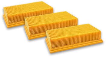 vhbw 3x Flachfaltenfilter Filter Staubsauger Flex S-36, S-47, S36, S47, VCE 35 L AC, VCE 45 H AC, VC