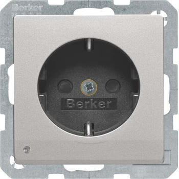 Berker Schuko 45 Grad Q.1/Q.3 matt, lackiert - aluminium (41096084)