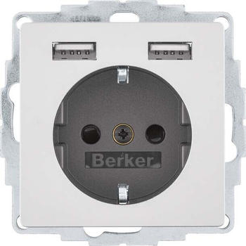 Berker USB#Schuko Q.x aluminium (48036084)