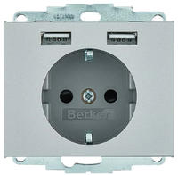 Berker Steckdose SCHUKO/USB 48037004
