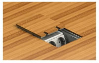 BS Bodensteckdose 8802B 1x 8802B-2-0 Schuko, 1x RJ45 2fach, belegbar 8802B-2-