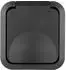 REV-Ritter Steckdose mit Klappdeckel 1-fach schwarz (0004030400)