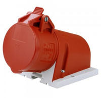 Wandsteckdose 16A 5P 6h 400V IP44 Mennekes 27004 - Rot