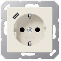 Jung Schuko&reg;-steckdose, 16 A 250 V , Mit Usb-ladeger&auml;t, 1 X Typ C, Safety+, Serie