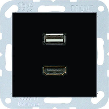 Jung Multimedia-Anschlusssystem HDMI / USB 2.0 Serie A schwarz