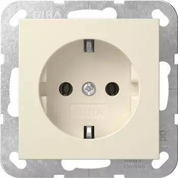 Gira 418801 Schutzkontakt-Steckdose System 55 Cremewei&szlig;