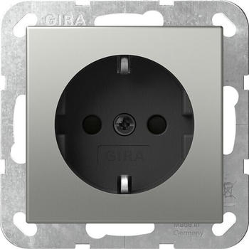 Gira 4453600 Schutzkontakt-Steckdose Shutter System 55 Edelstahl