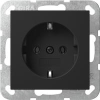 Gira Schuko-steckd. O.kr. System 55 Schwarz M [4466005], 4466 005