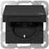 Gira 4414005 Schuko-Steckdose mit Klappdeckel und Shutter System 55 schwarz