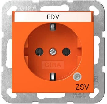 Gira 4452109 Schuko-Steckdose 16A 250V Kontrolllicht Beschriftungsfeld Aufdruck ZSV System 55 orange