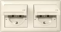 Gira Steckdose Standard 55 415801, Set, IP44, Unterputz, 2-fach, mit Deckel,